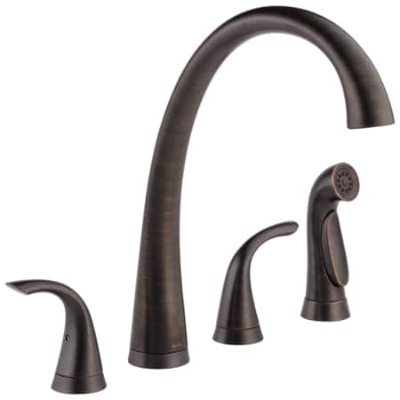 Delta 6" to 16" Mount, Commercial 4 Hole Kitchen Faucet 2480-RB-DST